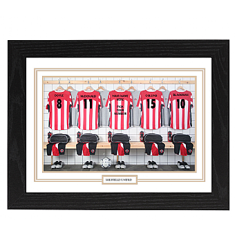 Personalised Framed  Unofficial Sheffield Utd Football Shirt Photo A3